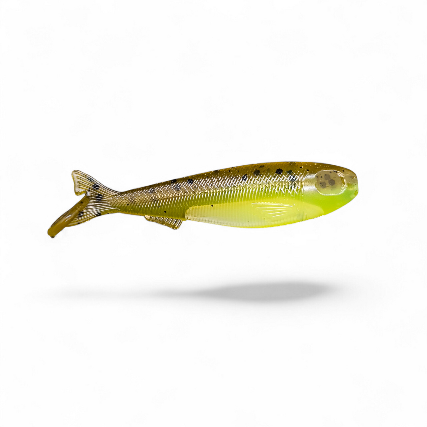Limestone Softbaits 3.3-inch Slaybait swimbait with realistic fish design and vibrant colors for freshwater fishing.