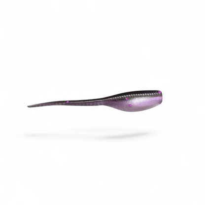 Limestone Softbaits 3-inch Slayer finesse bait in natural color, designed for fishing and showcasing a soft plastic lure.
