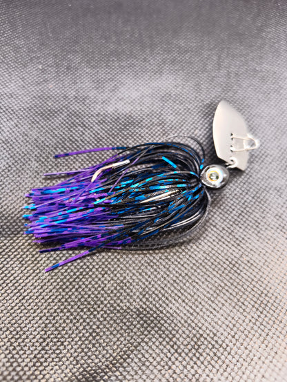 Limestone Softbaits ShadShaker chatter bait with a plastic shad trailer, designed for fishing lures and bass fishing.