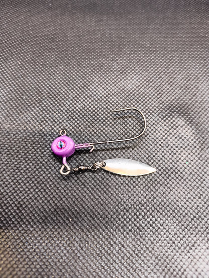 Limestone Softbaits Jiggskalle underspin fishing lure with a sleek design and spinning blade for freshwater and saltwater fishing.