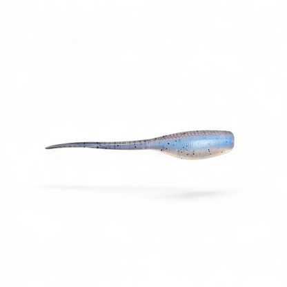 Limestone Softbaits 3-inch Slayer finesse bait in vibrant colors, designed for fishing and freshwater angling.