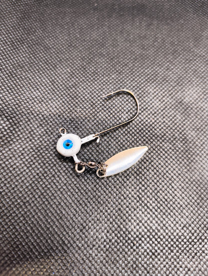Limestone Softbaits Jiggskalle underspin fishing lure with realistic design and spinning blade for attracting bass and freshwater fish